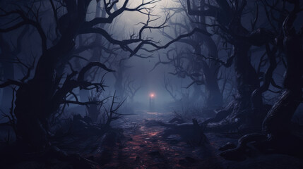 Obraz premium spooky halloween night