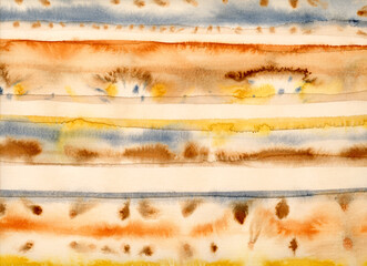 Watercolor illustration. Pastel pink aesthetic. Abstract colorful background. Hand painting. Color splash on paper. Watercolor texture. Creative modern banner.  Colorful blotch and dap. Paint splatter