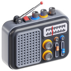 radio 3d icon design