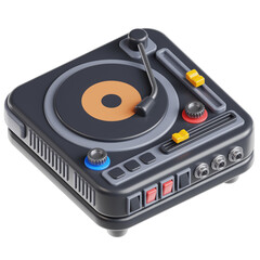 Fototapeta premium vinyl player 3d icon design