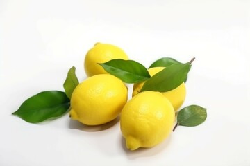 Group lemons fruit. Generate Ai