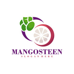 Mangosteen logo design Template. Creative Mangosteen logo vector illustration.