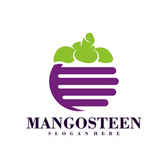 Mangosteen logo design Template. Creative Mangosteen logo vector illustration.