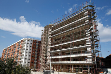 New buildings in Prizren, Kosovo.