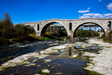 Fototapeta premium Old stone bridge near Gjakove, Kosovo.