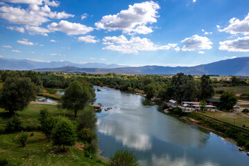 Fototapeta na wymiar Drini river near Gjakove, Kosovo.