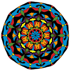 Mandala pictures are used for coloring and meditation for children and adults.