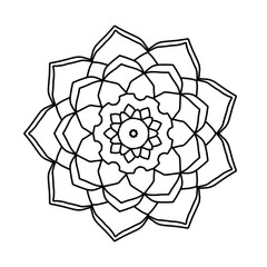 Mandala pictures are used for coloring and meditation for children and adults.