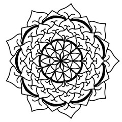 Mandala pictures are used for coloring and meditation for children and adults.