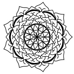 Mandala pictures are used for coloring and meditation for children and adults.