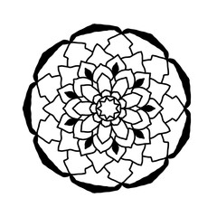 Mandala pictures are used for coloring and meditation for children and adults.