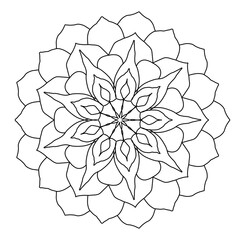 Mandala pictures are used for coloring and meditation for children and adults.