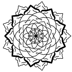 Mandala pictures are used for coloring and meditation for children and adults.