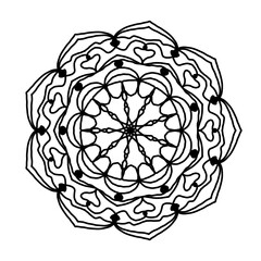 Mandala pictures are used for coloring and meditation for children and adults.
