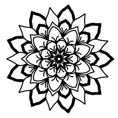 Mandala pictures are used for coloring and meditation for children and adults.