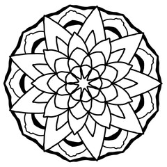 Mandala pictures are used for coloring and meditation for children and adults.