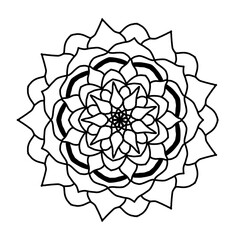 Mandala pictures are used for coloring and meditation for children and adults.