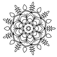 Mandala pictures are used for coloring and meditation for children and adults.