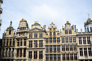 Fototapeta na wymiar Brussels - Grand place, Belgium, on of the major tourist attractions and UNESCO World heritage