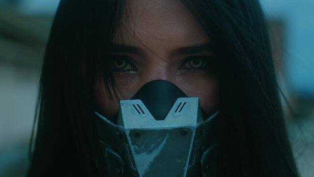 Portrait of a cyberpunk girl
