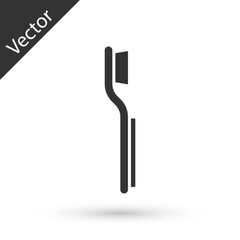 Grey Toothbrush icon isolated on white background. Vector