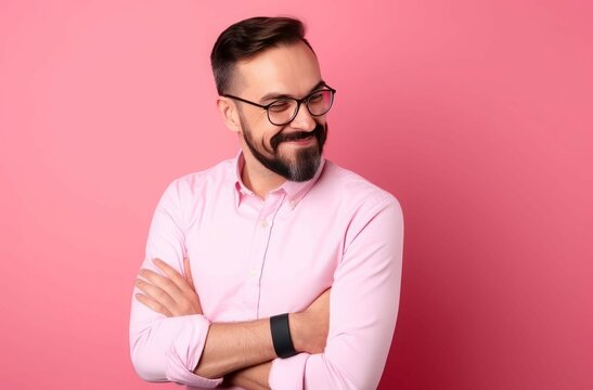 Man flirting and smiling. Generate Ai