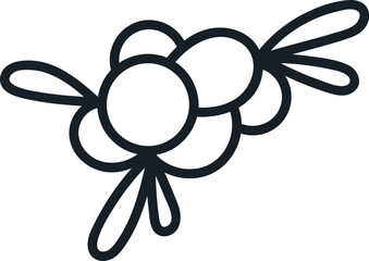 Berries With Leaves Doodle