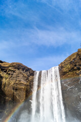 waterfall in the mountains