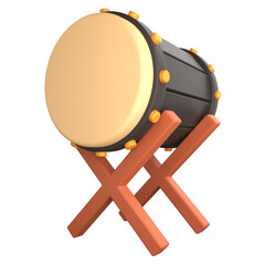 islamic drum 3d icon design