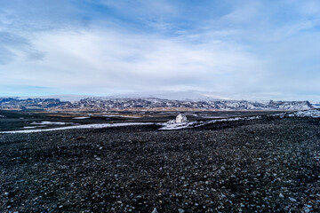 rock desert in iceland