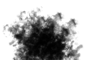 Biały dym, jasna chmura, na czarnym tle © markstudio2008