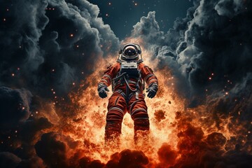 Obraz na płótnie Canvas Exciting spaceman. Generative AI