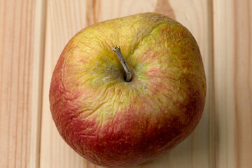 Red ripe wrinkled apple