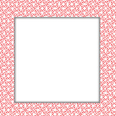 frame with red hearts