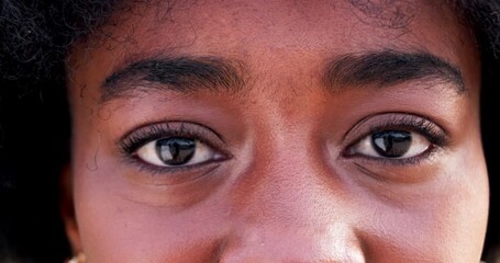 Face closeup, eyes and collage of people, diversity and equality of group in sequence. Portrait, montage and macro of different race of men, women and person open eyelash, iris and facial expression - Powered by Adobe