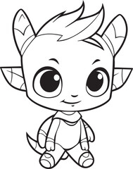 Colouring page for kids toddler and toddlers, minimal cute kid illustration one thick single outline drawing artwork