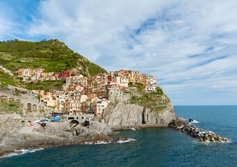 Fototapeta na wymiar Resort Village Manarola, Cinque Terre, Liguria, Italy