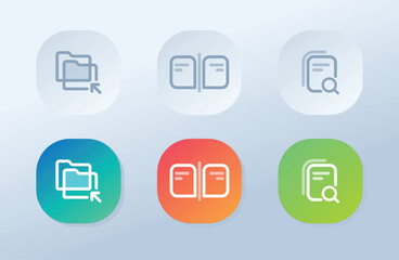 Duplicate search, file comparison and file search icons
