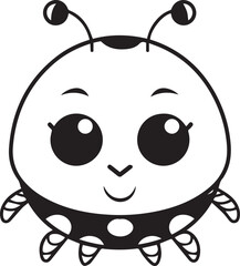Colouring page for kids toddler and toddlers, minimal cute bee illustration one thick single outline drawing artwork