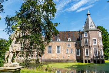 Fototapeta na wymiar Exterior of the Nijenhuis castle in Wijhe, Overijssel, The Netherlands, Europe