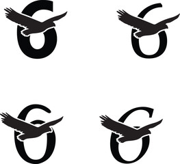 Initials Logo Design Alphabet Letter I Eagle Logo Design Concept