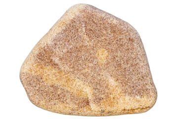 Obraz premium Top view of single yellow pebble