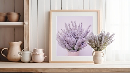 A bouquet of lavender in the interior of a stylish