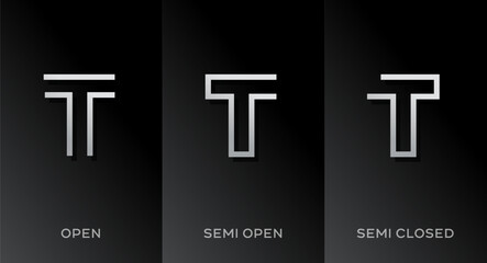 Set of letter T logo icon design template elements