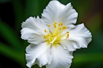 closeup of a beautiful white flower blooming during springtime