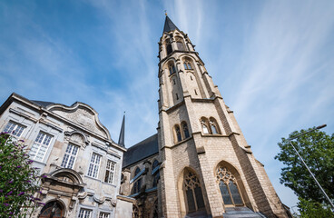 Fototapeta na wymiar The Holy Cross Church, a Roman Catholic church building in Aachen.
