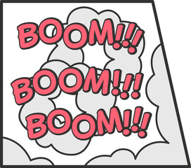 Boom Explosion Pop Comic Sticker