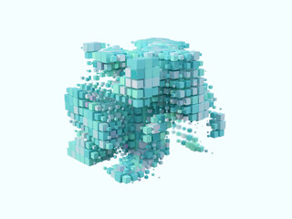 transforming block of cubes