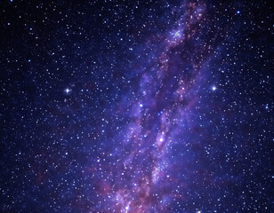 Obraz premium Galaxy blue night sky milky way and star on dark Background. Universe filled with stars, nebula and galaxy with noise and grain