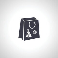 christmas gift pack isolated icon on white background
